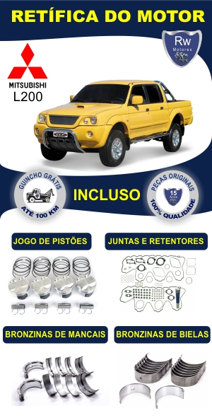 Retífica de motor Mitsubishi L200 peças originais pacote completo Rw motores